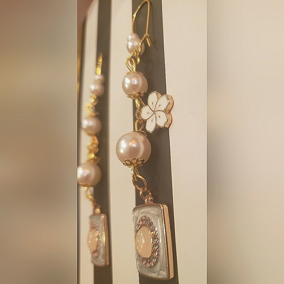 Handmade Cute Charms & Flowers Dangle Earrings - Picture 5 of 5